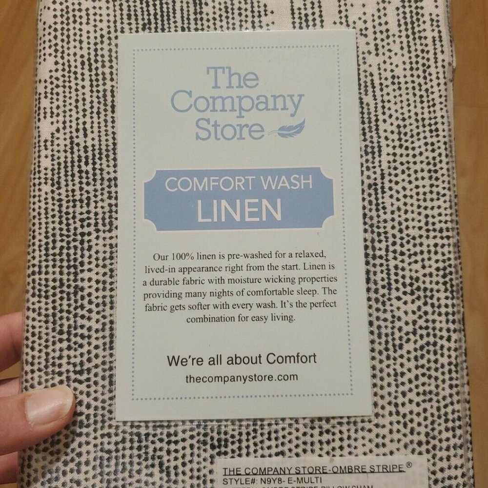 NEW 100% Pure Flax Linen Pillow Sham - The Company Store